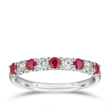 Ruby & Diamond Ring in 18ct White Gold - Wallace Bishop