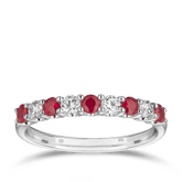 Ruby & Diamond Ring in 18ct White Gold - Wallace Bishop