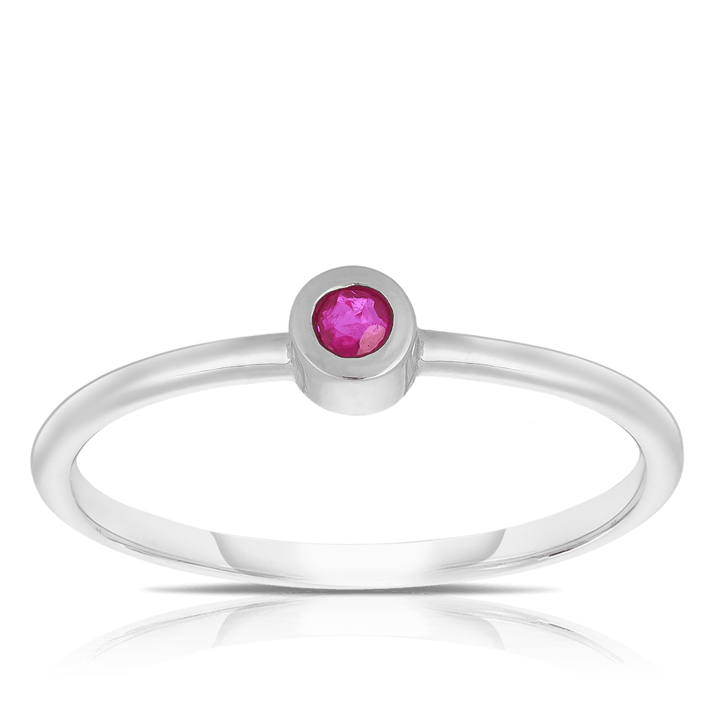 Ruby Stacker Ring in Sterling Silver - Wallace Bishop