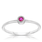 Ruby Stacker Ring in Sterling Silver - Wallace Bishop