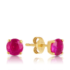 Ruby Stud Earrings in 9ct Yellow Gold - Wallace Bishop
