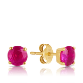 Ruby Stud Earrings in 9ct Yellow Gold - Wallace Bishop