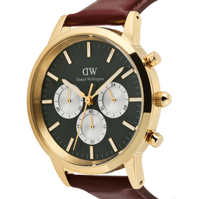 Daniel Wellington Iconic Chronograph  St Mawes Emerald Panda Gold