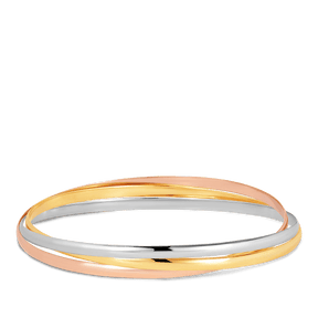 Russian Bangle in 9ct Yellow, White & Rose Gold - Wallace Bishop