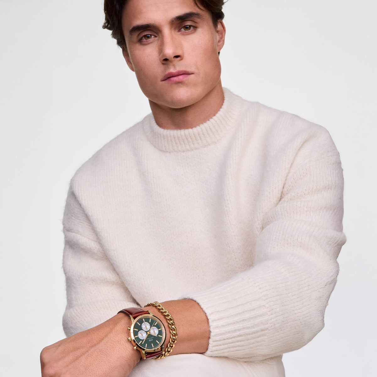 Daniel Wellington Iconic Chronograph  St Mawes Emerald Panda Gold