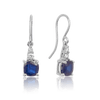 Sapphire & Diamond Drop Earrings in 9ct White Gold - Wallace Bishop