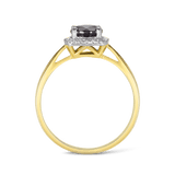 Sapphire & Diamond Halo Ring in Yellow Gold - Wallace Bishop