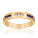 Sapphire & Diamond Ring in 9ct Yellow Gold - Wallace Bishop