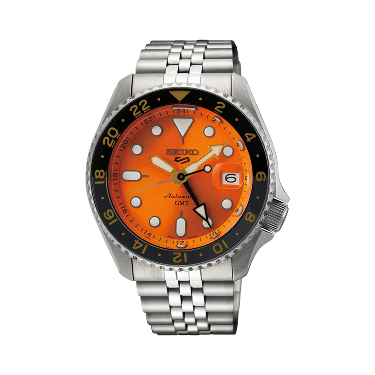 Seiko 5 Sports GMT Men's 42.50mm Stainless Steel Automatic Watch SSK005K - Wallace Bishop