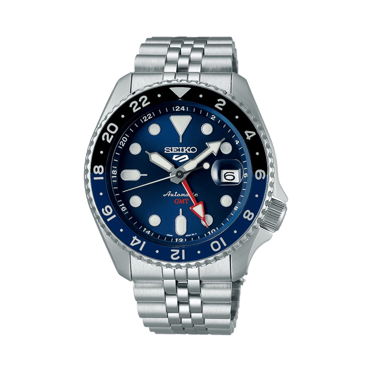 Seiko 5 Sports Men's 42.5mm Stainless Steel Automatic GMT Watch SSK003K - Wallace Bishop