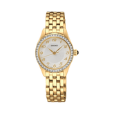 Seiko Caprice Women's 26mm Gold PVD Quartz Watch SUR388P - Wallace Bishop