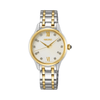 Seiko Caprice Women's 29.5mm Stainless Steel & Yellow IP Quartz Watch SRZ540P - Wallace Bishop