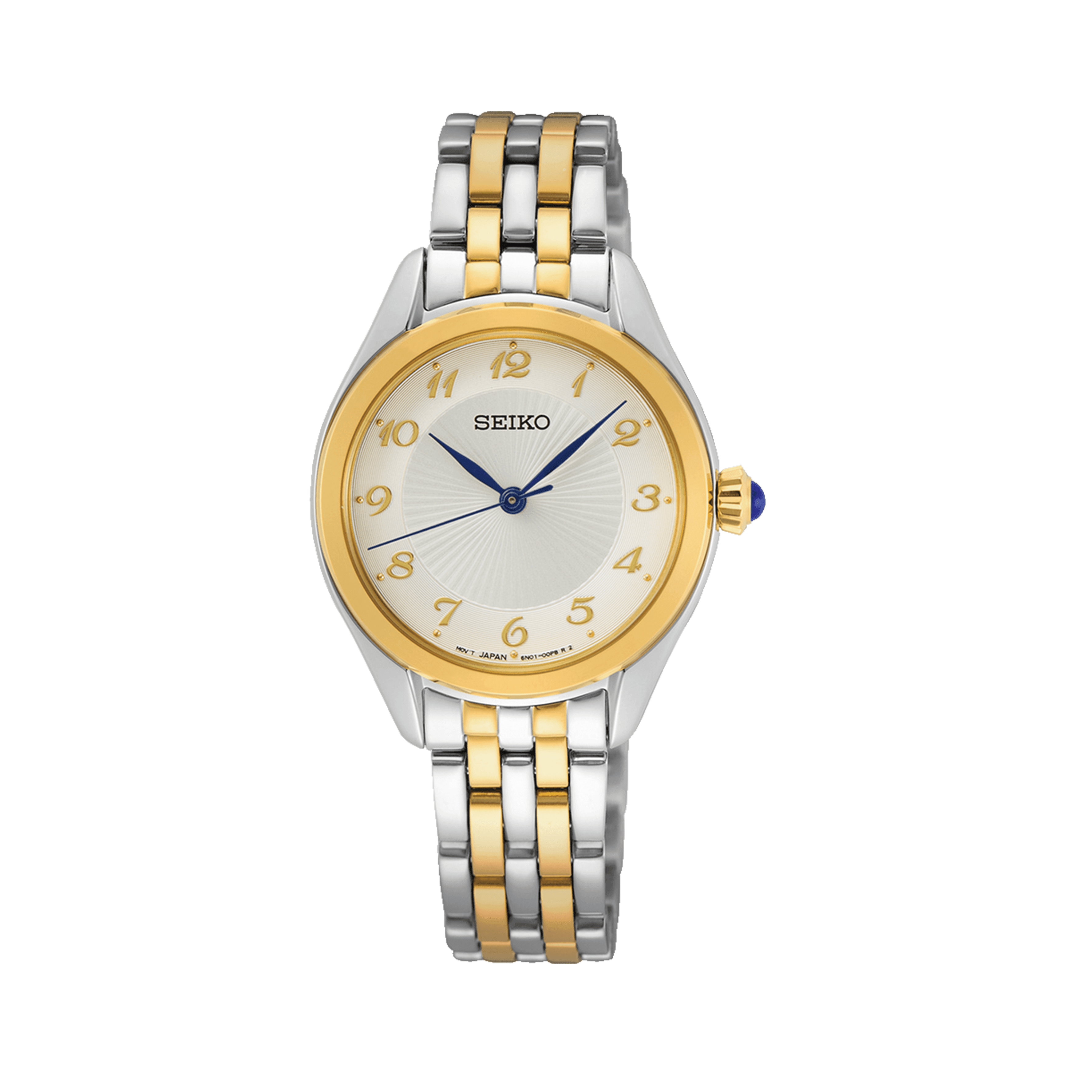 Seiko Caprice Women's 29mm Stainless Steel & Yellow IP Quartz Watch SUR380P - Wallace Bishop