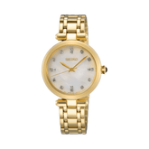Seiko Caprice Women's 30mm Gold PVD Quartz Watch SRZ536P - Wallace Bishop