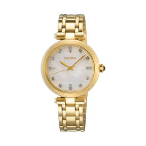 Seiko Caprice Women's 30mm Gold PVD Quartz Watch SRZ536P - Wallace Bishop