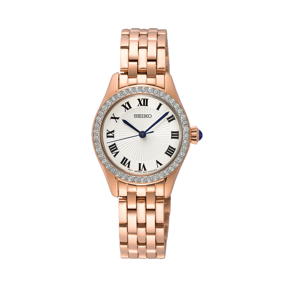 Seiko Conceptual Women's 26mm Rose Plated Quartz Watch SUR338P - Wallace Bishop