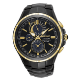 Seiko Coutura Men's 44mm Black & Gold Plated Solar Perpetual Watch SSC698P - Wallace Bishop