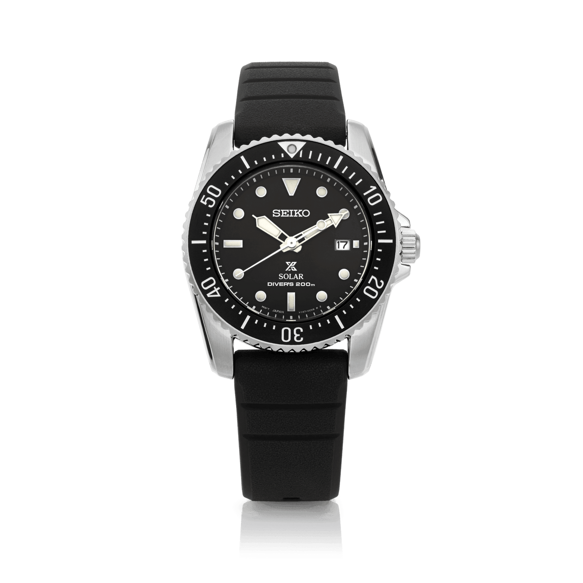Seiko Prospex Men's 38.5mm Stainless Steel Solar Watch SNE573P - Wallace Bishop