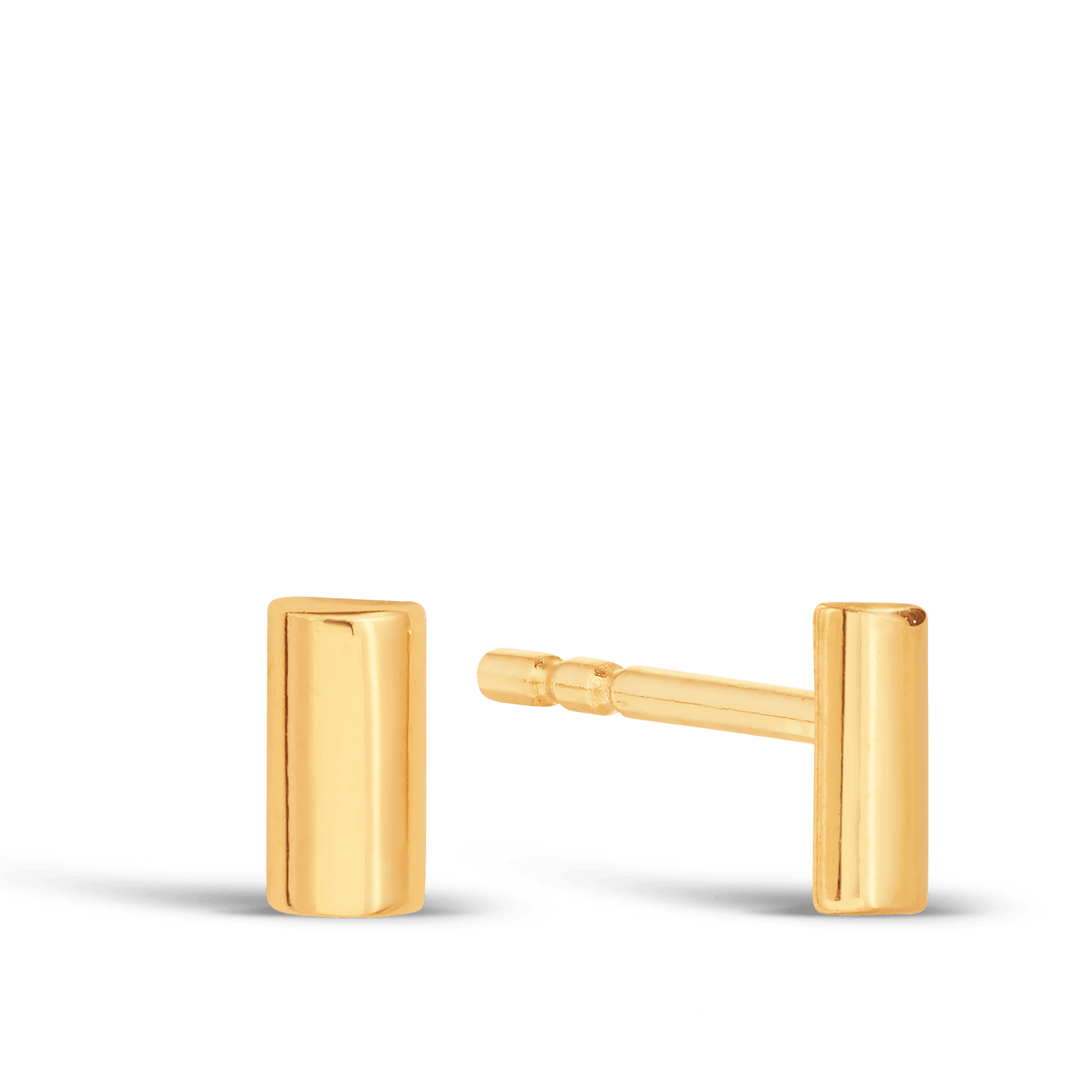 Small Bar Stud Earrings in 9ct Yellow Gold - Wallace Bishop
