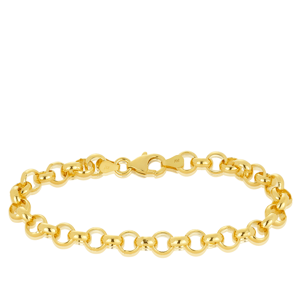 Solid Belcher Link Bracelet in 9ct Yellow Gold - Wallace Bishop