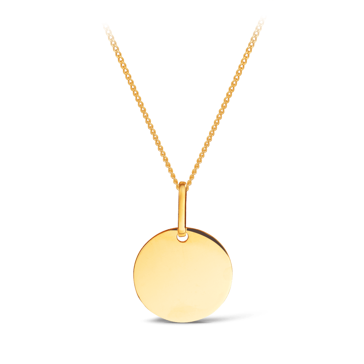 Solid Circle Pendant in 9ct Yellow Gold - Wallace Bishop