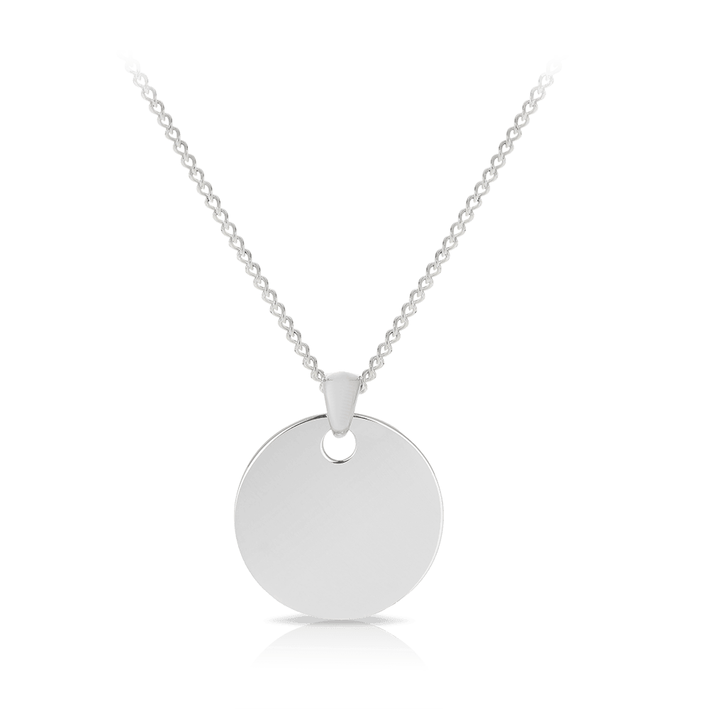 Solid Circle Pendant in Sterling Silver - Wallace Bishop
