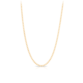 Solid Diamond Cut Long Curb Link 45cm Chain in 9ct Yellow Gold - Wallace Bishop