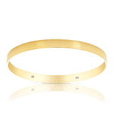 Solid Flat Round Bangle in 9ct Yellow Gold - Wallace Bishop
