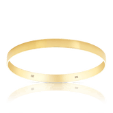 Solid Flat Round Bangle in 9ct Yellow Gold - Wallace Bishop