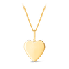 Solid Heart Shape Pendant in 9ct Yellow Gold - Wallace Bishop