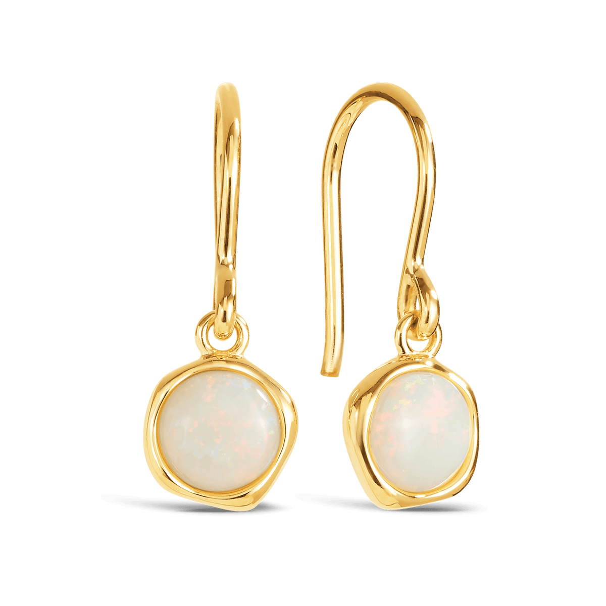 14k gold opal online earrings