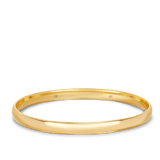 Solid Oval Comfort Fit Bangle in 9ct Yellow Gold - Wallace Bishop