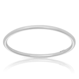 Solid Round Bangle in Sterling Silver - Wallace Bishop