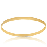 Solid Round Flat Bangle in 9ct Yellow Gold - Wallace Bishop