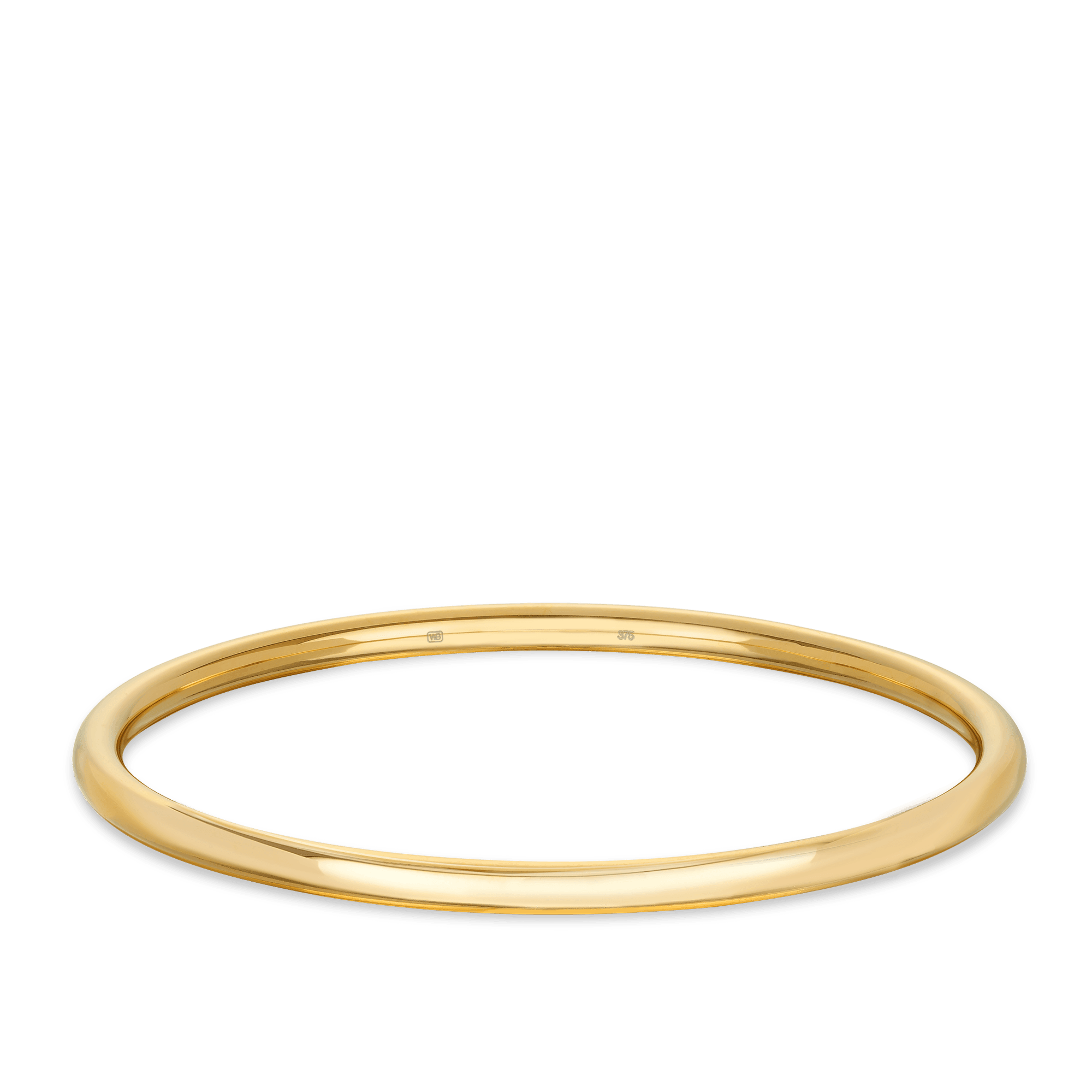 Solid Round Golf Bangle in 9ct Yellow Gold - Wallace Bishop