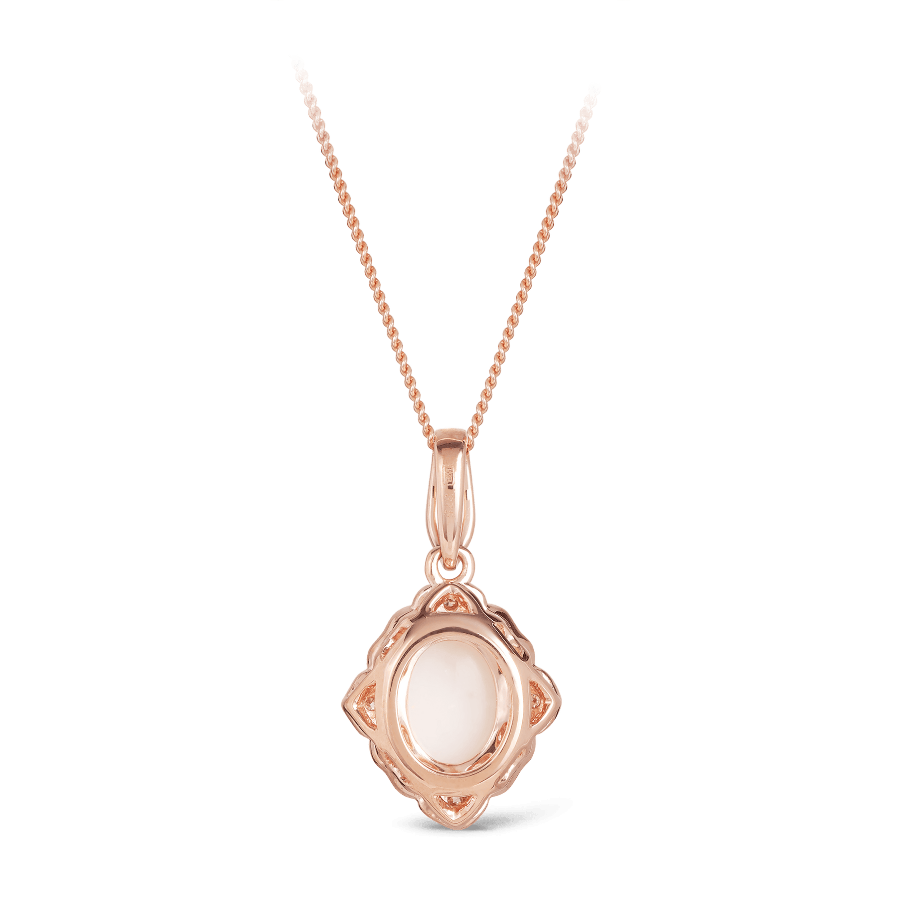Solid rose gold pendant necklace deals