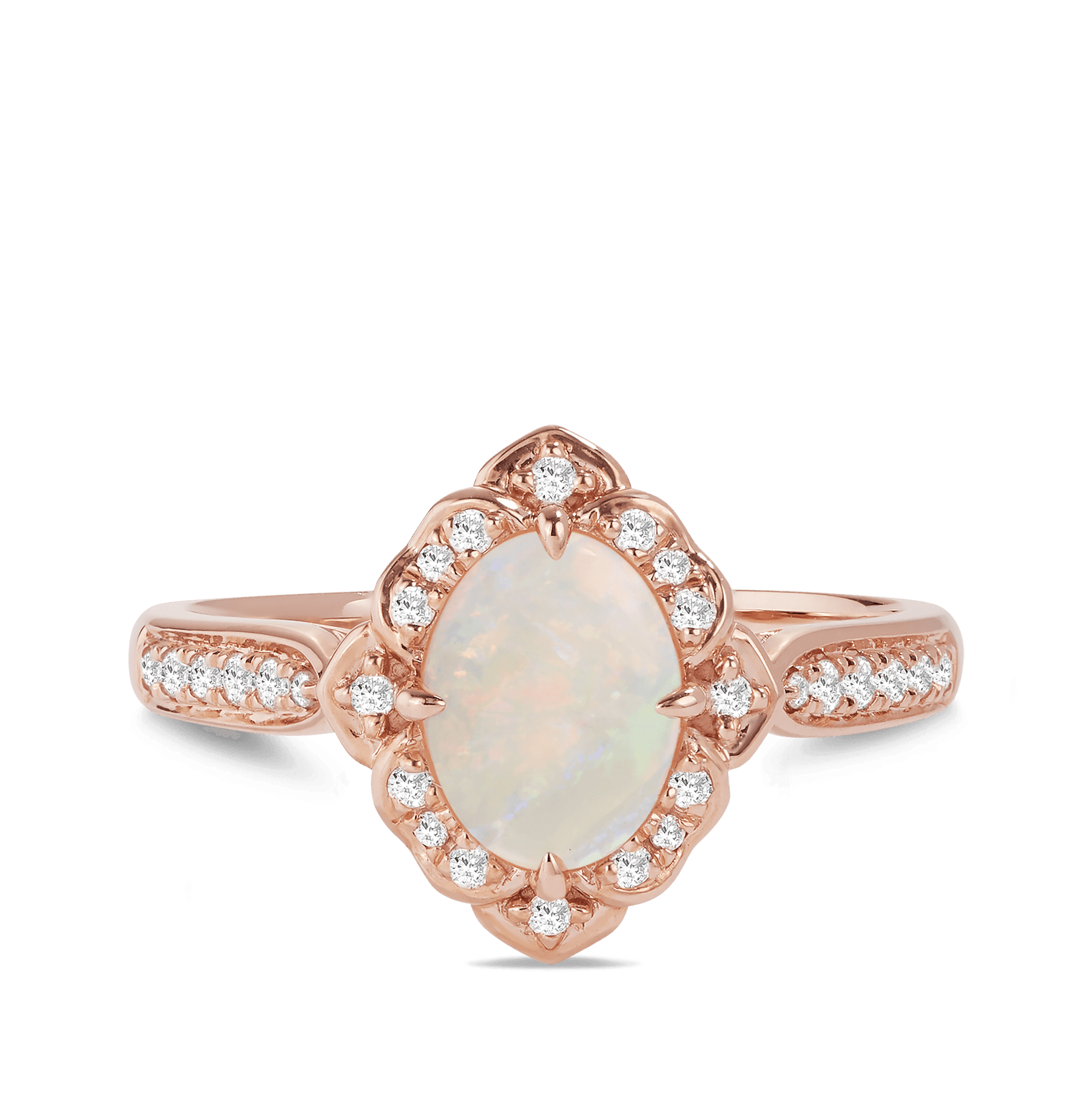 Solid white 2025 opal ring