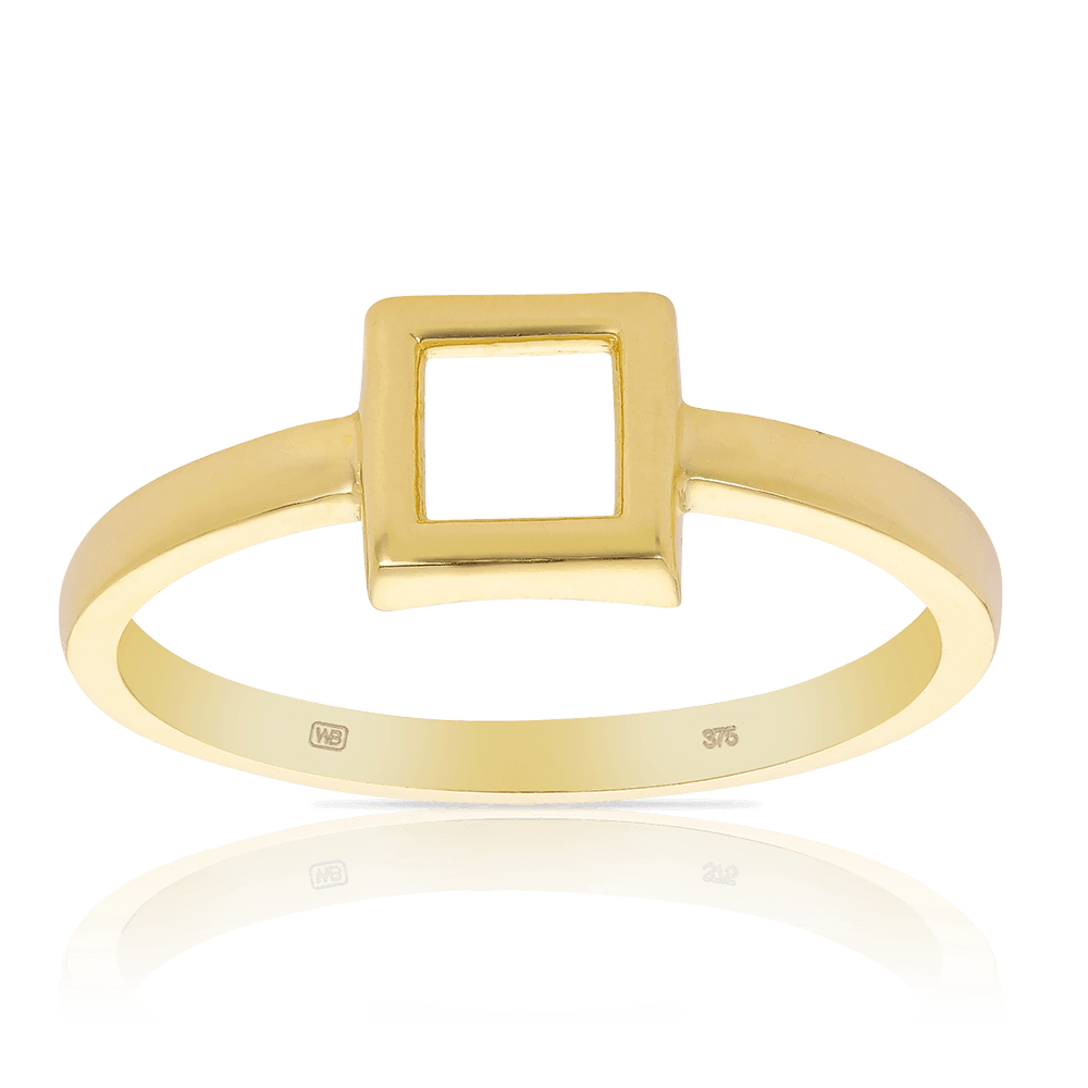 Square Dress Ring in 9ct Yellow Gold - Wallace Bishop