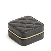 Square Zip Travel Black Jewellery Case - Wallace Bishop