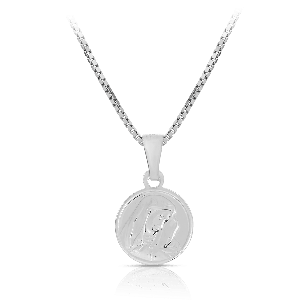 Sterling silver mary pendant clearance
