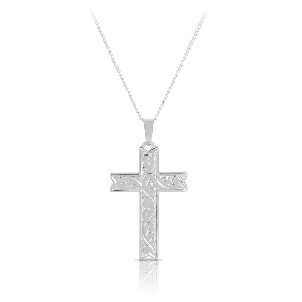 Sterling Silver Cross Pendant - Wallace Bishop