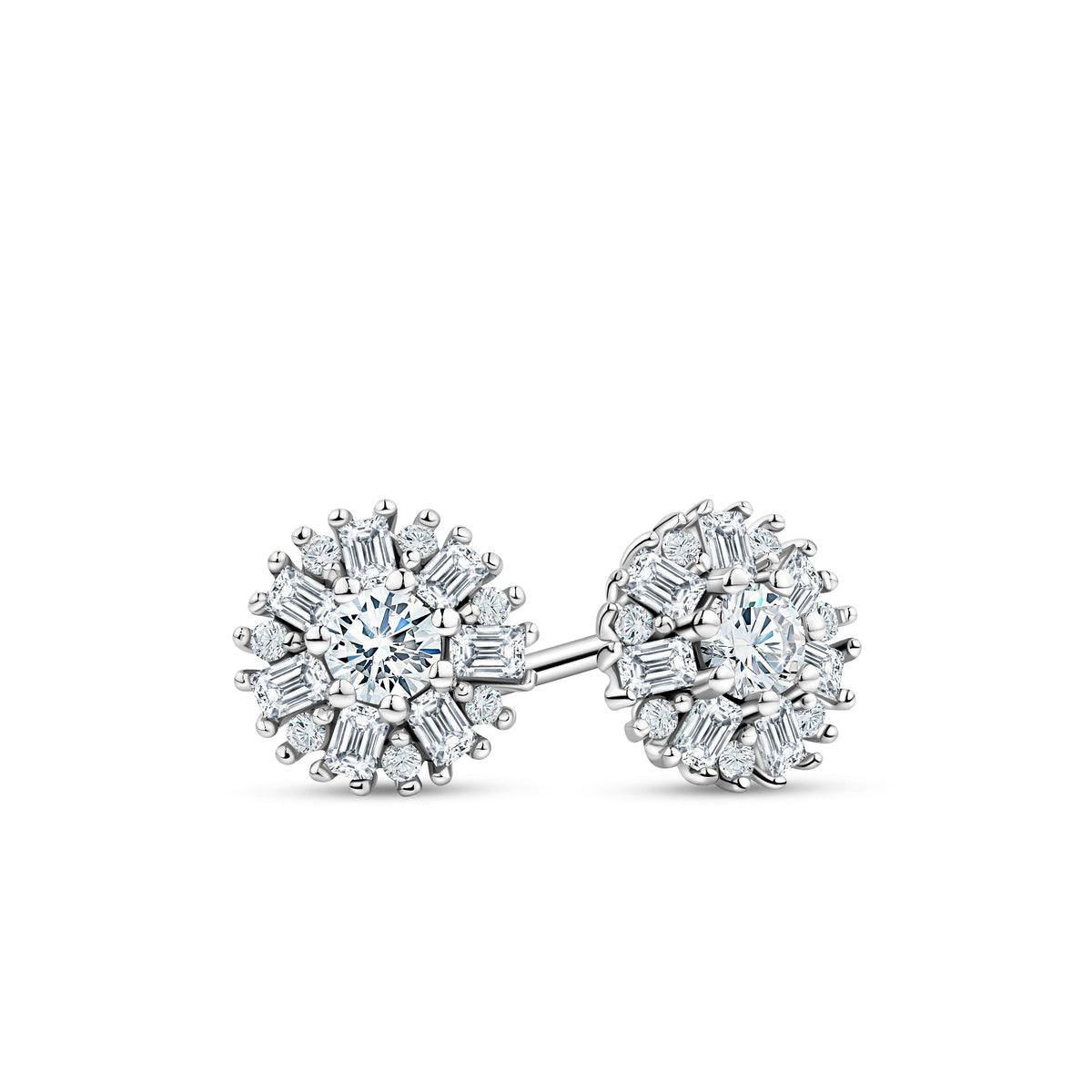 Sterling Silver Cubic Zirconia Snowflake Earrings - Wallace Bishop