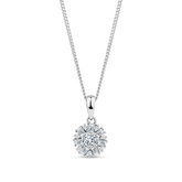 Sterling Silver Cubic Zirconia Snowflake Pendant Necklace - Wallace Bishop