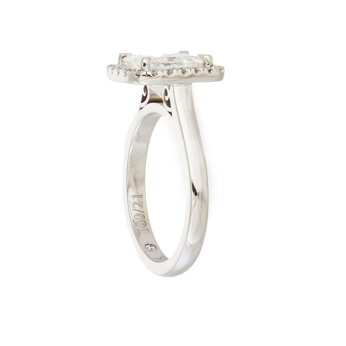 Stuart Bishop Collection Princess Cut Halo Diamond Ring in 18ct White Gold TDW 2.740 - Wallace Bishop