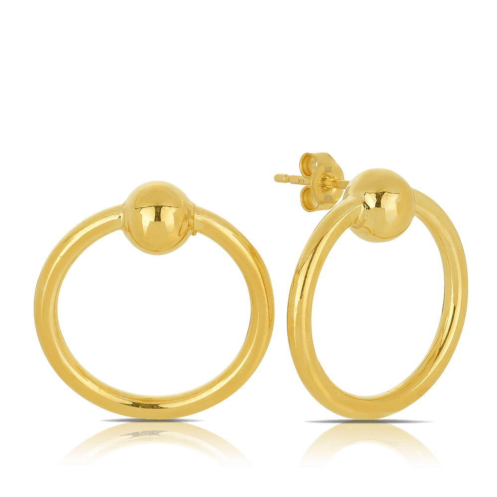 Stud Hoop Earrings in 9ct Yellow Gold - Wallace Bishop