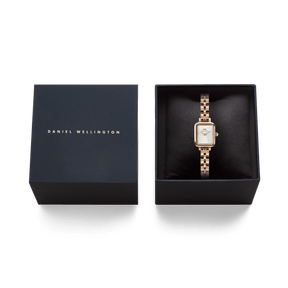 Daniel Wellington Quadro Mini Arch 3-link White Sunray Rose Gold