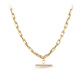 T-Bar Paperclip Chain in 9ct Yellow Gold - Wallace Bishop