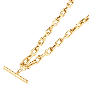 T-Bar Paperclip Chain in 9ct Yellow Gold - Wallace Bishop