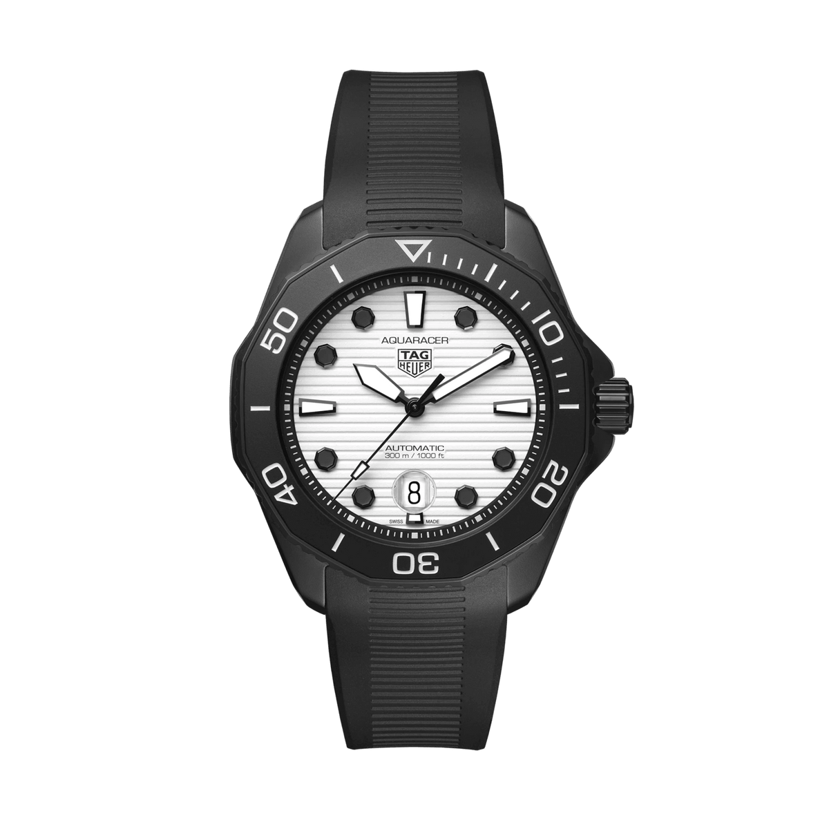 TAG Heuer Aquaracer Men's 43mm Black and Steel Automatic Watch WBP201D.FT6197 - Wallace Bishop