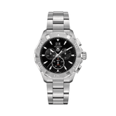 TAG Heuer Aquaracer Men's 43mm Stainless Steel Quartz Chronograph Watch CAY1110.BA0927 - Wallace Bishop